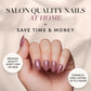 Glamnetic Glamnetic Press On Nails - Fall Mauve | Opaque Muted Blush Mauve Short Oval False Nails, Reusable Stick On Fake Nails With Glue | Salon Quality | 15 Sizes - 30 Nail Kit
