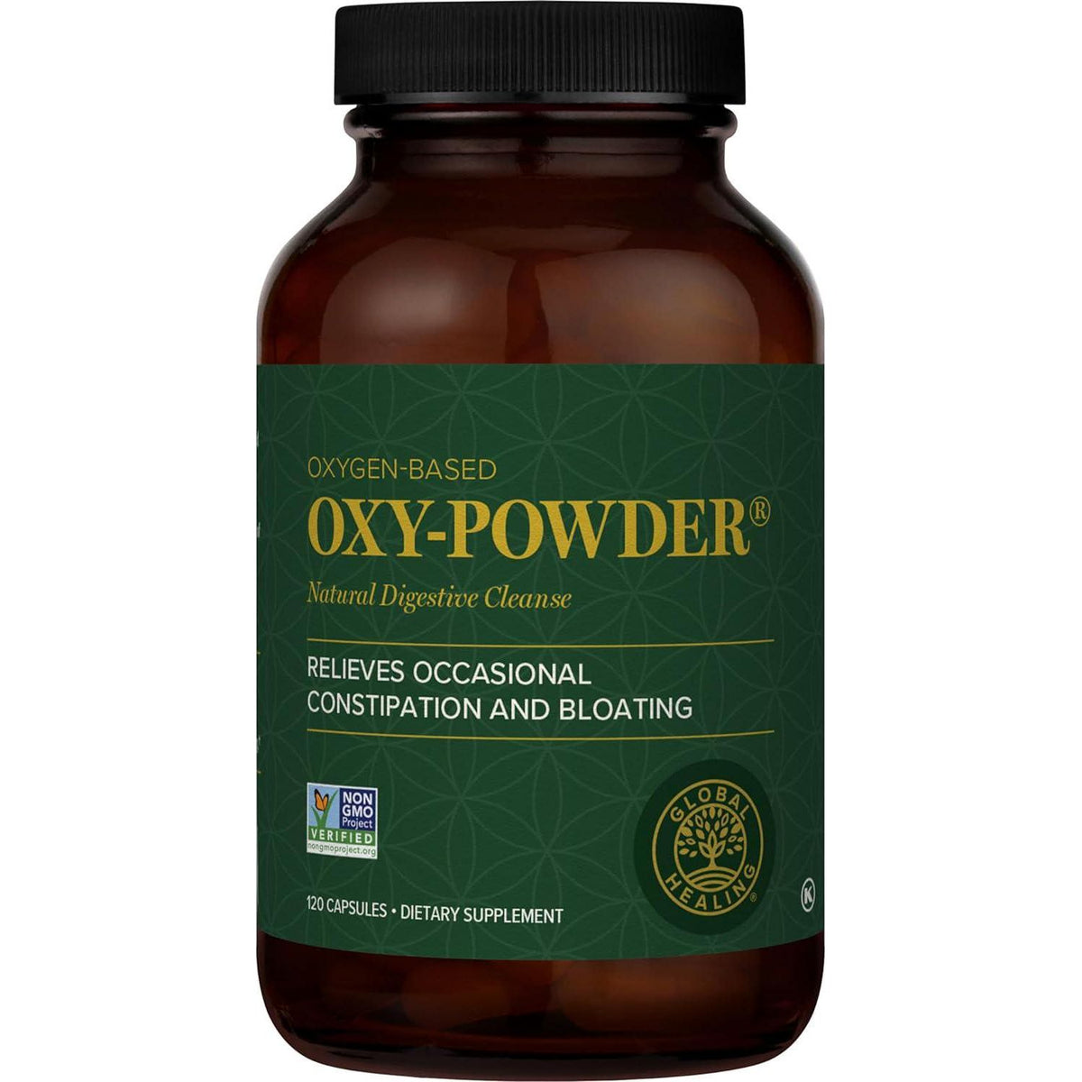 Global Healing Center Global Healing Center Oxy-Powder Oxygen Based Safe And Natural Colon Cleanser And Relief From Occasional Constipation (120 Capsules)(Packaging May Vary)
