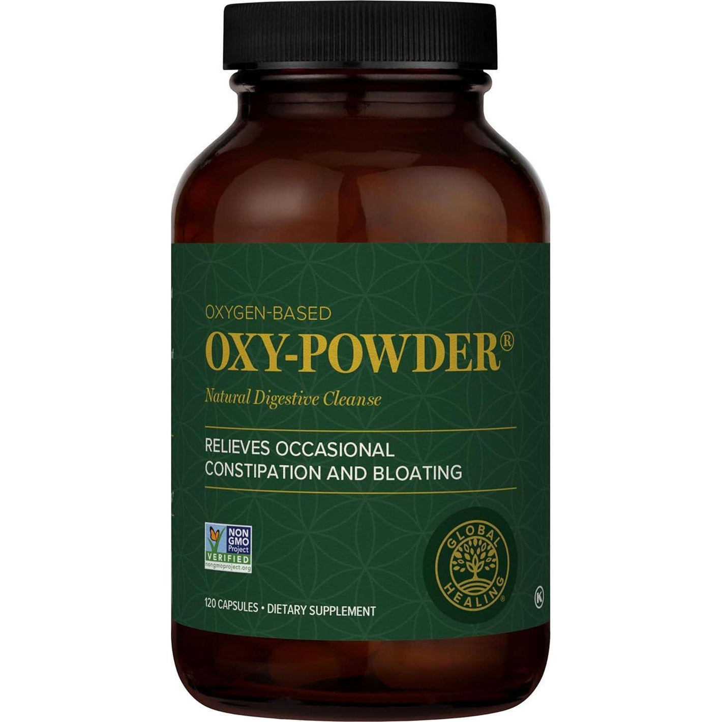 Global Healing Center Global Healing Center Oxy-Powder Oxygen Based Safe And Natural Colon Cleanser And Relief From Occasional Constipation (120 Capsules)(Packaging May Vary)