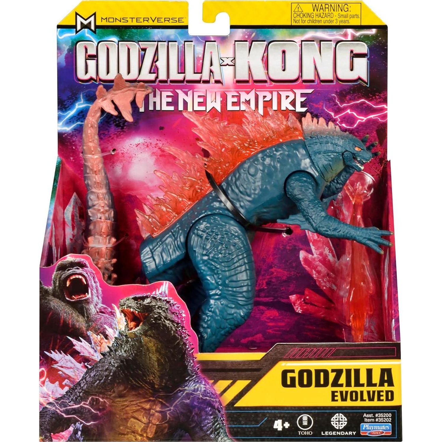 Godzilla X Kong 6 Godzilla Evolved (w/Heat Ray) By Playmates Toys,