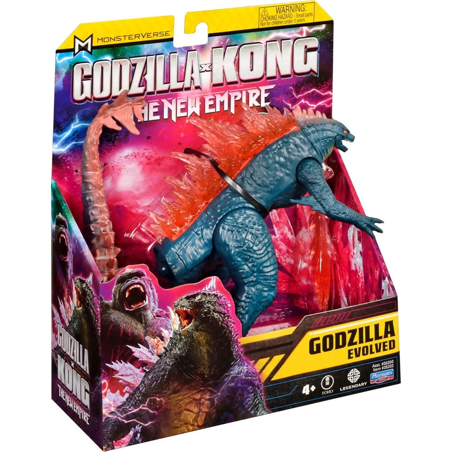 Godzilla X Kong 6 Godzilla Evolved (w/Heat Ray) By Playmates Toys,