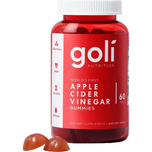 Goli Apple Cider Vinegar Gummy Vitamins, 60 Count, Vitamin B12, Gelatin-Free, Gluten-Free, Vegan & Non-GMO