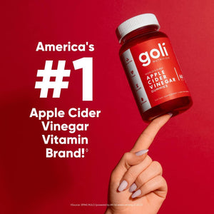 Goli Apple Cider Vinegar Gummy Vitamins, 60 Count, Vitamin B12, Gelatin-Free, Gluten-Free, Vegan & Non-GMO