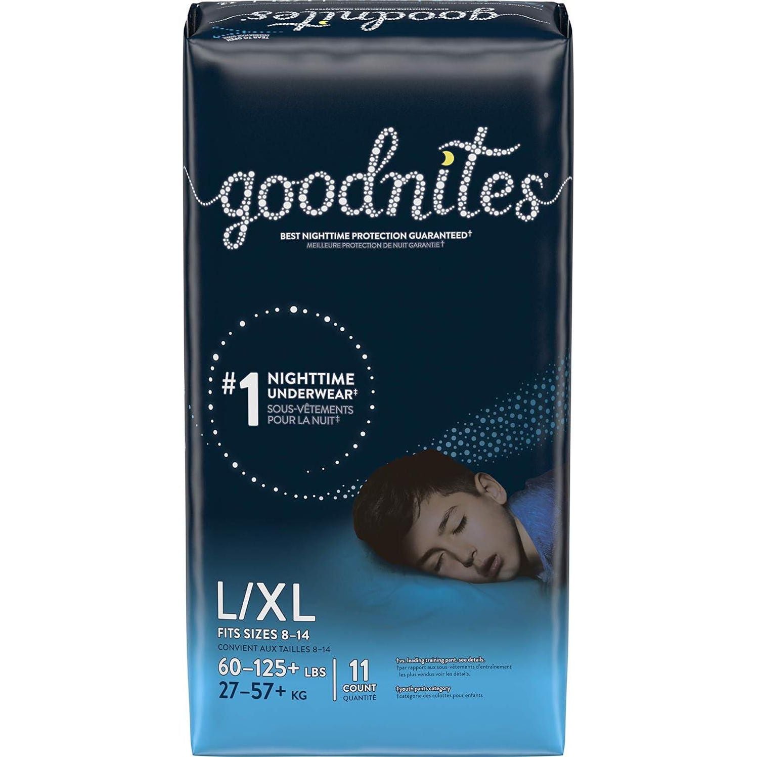 GoodNites Bedtime Bedwetting Underwear For Boys, L-XL, 11 Ct. (Packaging May Vary),
