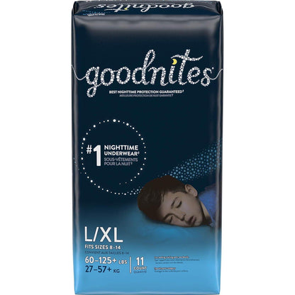 GoodNites Bedtime Bedwetting Underwear For Boys, L-XL, 11 Ct. (Packaging May Vary),