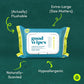 Goodwipes Flushable Butt Wipes, Made with Vitamin E & Aloe, Soft & Gentle, Septic & Sewer Safe, 60 Count, Pack of 8 (Shea Coco)