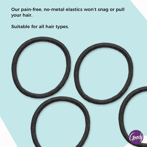 GOODY Goody Ouchless Elastic Hair Ties - 30 Ct, Brown, 4MM Rubber Bands For Hair, Pain-Free Hair Accessories For Women And Men, Made For Long-Lasting Braids, Ponytails And More, All Hair Types