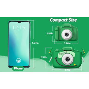 Goopow Kids Camera, Digital Video Camcorder for Children 3-8 Years, Cartoon Soft Cover, 32GB SD Card Included, Ideal Christmas & Birthday Gift