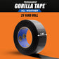 Gorilla All Weather Outdoor Waterproof Duct Tape, UV And Temperature Resistant, 1.88 X 25 Yd, Black, (Pack Of 6),