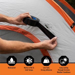 Gorilla All Weather Outdoor Waterproof Duct Tape, UV And Temperature Resistant, 1.88 X 25 Yd, Black, (Pack Of 1),