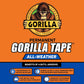 Gorilla All Weather Outdoor Waterproof Duct Tape, UV And Temperature Resistant, 1.88 X 25 Yd, Black, (Pack Of 6),