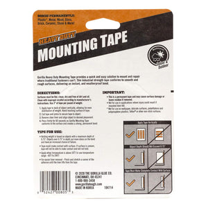 Gorilla Heavy Duty; Extra Long Double Sided Mounting Tape; 1 X 120 ; Black; (Pack Of 1),
