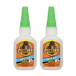 Gorilla Super Glue Gel XL, 25 Gram, Clear, (Pack Of 2),