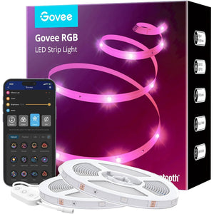 Govee 130ft LED Strip Lights, Bluetooth RGB LED Lights With App Control, 64 Scenes And Music Sync LED Lights Strip For Bedroom, Living Room, Party, ETL Listed Adapter (2 Rolls Of 65ft),810088346576