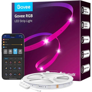 Govee RGB LED Strip Lights, 65.6ft Bluetooth LED Lights With App Control, 64 Scenes And Music Sync Color Changing Lights For Bedroom, Room, Kitchen, Party, ETL Listed Adapter,