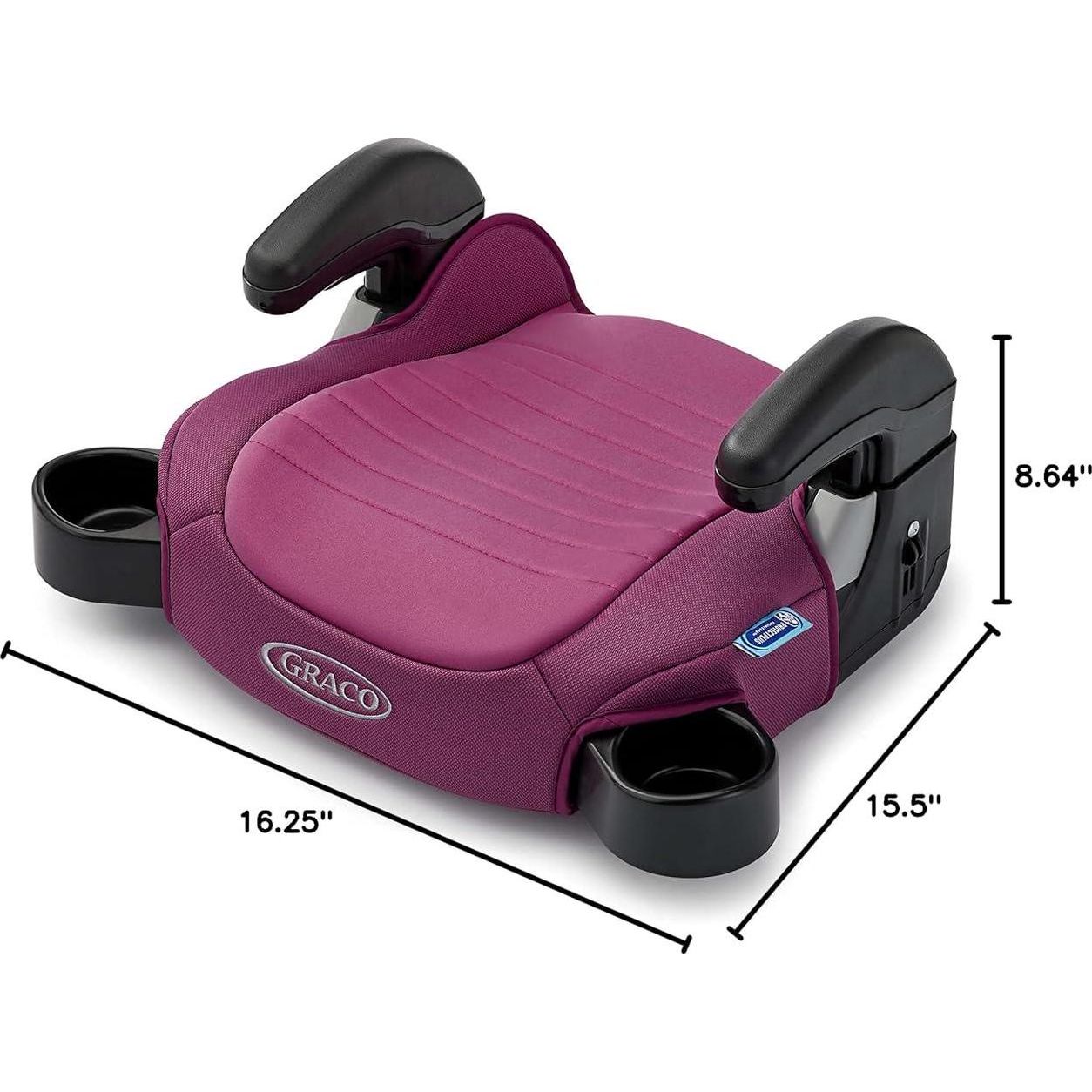Graco TurboBooster 2.0 Backless Booster Car Seat, Trisha, Easy To Clean With Halfway Cup Holders,