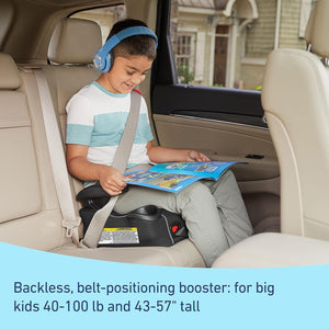 Graco TurboBooster LX Backless Booster With Affix Latch | Backless Booster Seat For Big Kids Transitioning To Vehicle Seat Belt, Montgomery,