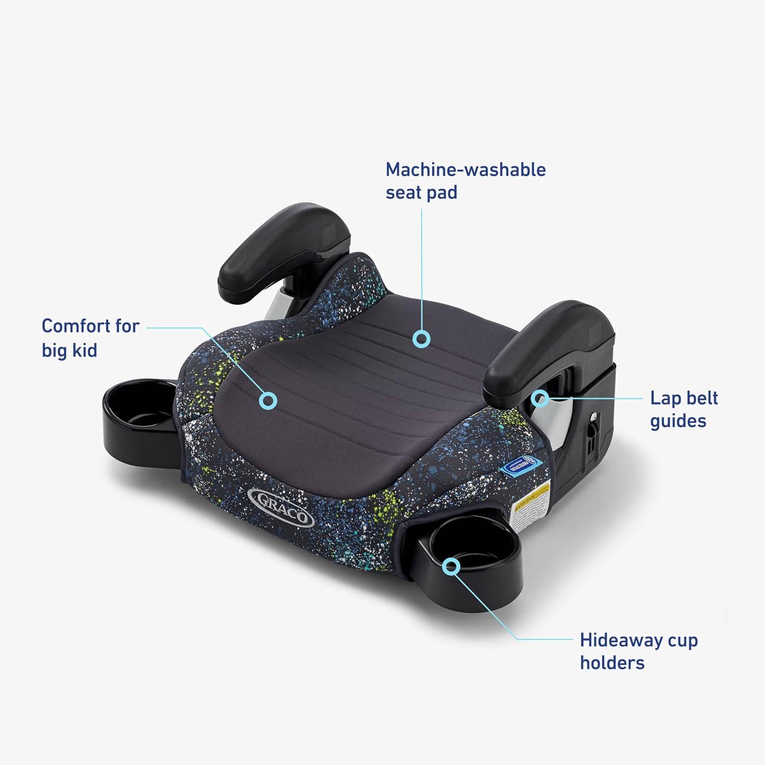 Graco Turbobooster 2.0 Backless Booster Seat, Splatter Art,