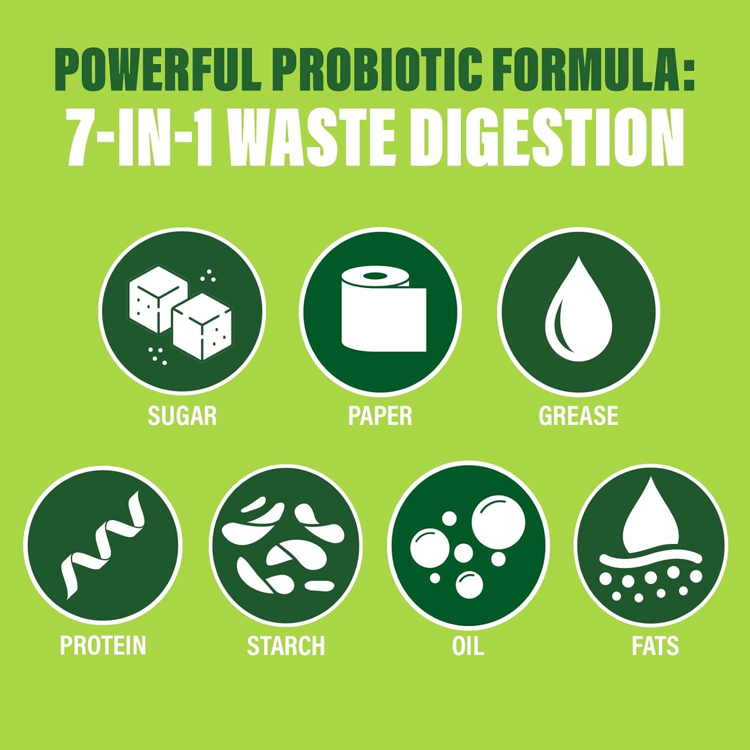 Green Gobbler Septic Tank Treatment Packets, 6 Month Supply - Natural Bacteria To Prevent Costly Septic Issues, Back-Ups, Pod: Color May Vary,