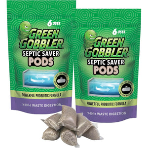 Green Gobbler Septic Tank Treatment Packets, 12 Month Supply - Natural Bacteria To Prevent Costly Septic Issues, Back-Ups, Foul Odor | Pod: Color May Vary,