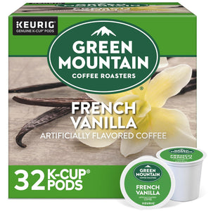 Green Mountain Coffee Roasters French Vanilla Coffee, Keurig K-Cup Pods, Light Roast, 32 Count