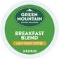 Green Mountain Coffee Roasters Breakfast Blend Keurig K-Cup Pods, Light Roast, 72 Count, Bright & Smooth Flavor for Morning Brews