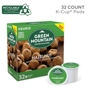 Green Mountain Coffee Roasters Hazelnut Light Roast K-Cup Pods, 32 Count