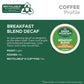 Green Mountain Coffee Roasters Green Mountain Coffee Roasters Decaf Breakfast Blend , Single-Serve Keurig K-Cup Pods, Light Roast Coffee, 32 Count