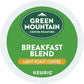 Green Mountain Coffee Roasters Breakfast Blend Keurig K-Cup Pods, Light Roast, 48-Count, 100% Arabica