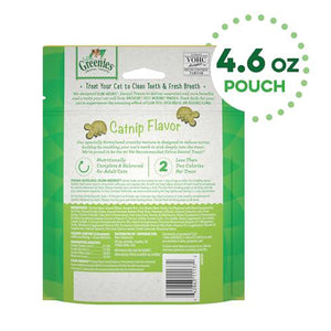 Greenies Dental Cat Treats Catnip Flavor Feline Adult Crunchy Snacks 4.6 oz