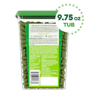 Greenies Feline Catnip Dental Cat Treats for Adult Cats Crunchy Texture 9.75 oz Tub