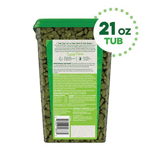 Greenies Cat Dental Treats 21 oz Tub Catnip Flavor Crunchy Texture for Clean Teeth and Fresh Breath