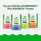 Greenies Pill Pockets Cat Treats Chicken Flavor 1.6 oz 45 Count Soft Treats for Giving Medication