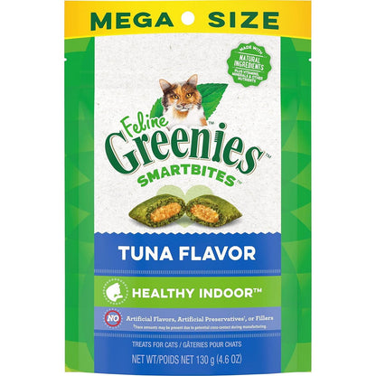 Greenies Feline Smartbites Healthy Indoor Natural Treats For Cats, Tuna Flavor, 4.6 Oz. Pouch (Pack Of 1),