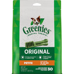 Greenies Original Petite Natural Dental Care Dog Treats, 18 Oz. Pack (30 Treats),