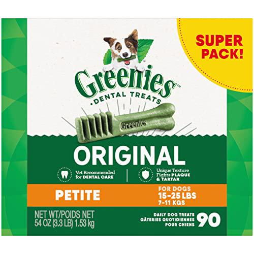 Greenies Original Petite Dental Dog Treats 54 oz Pack 90 Treats for Oral Health