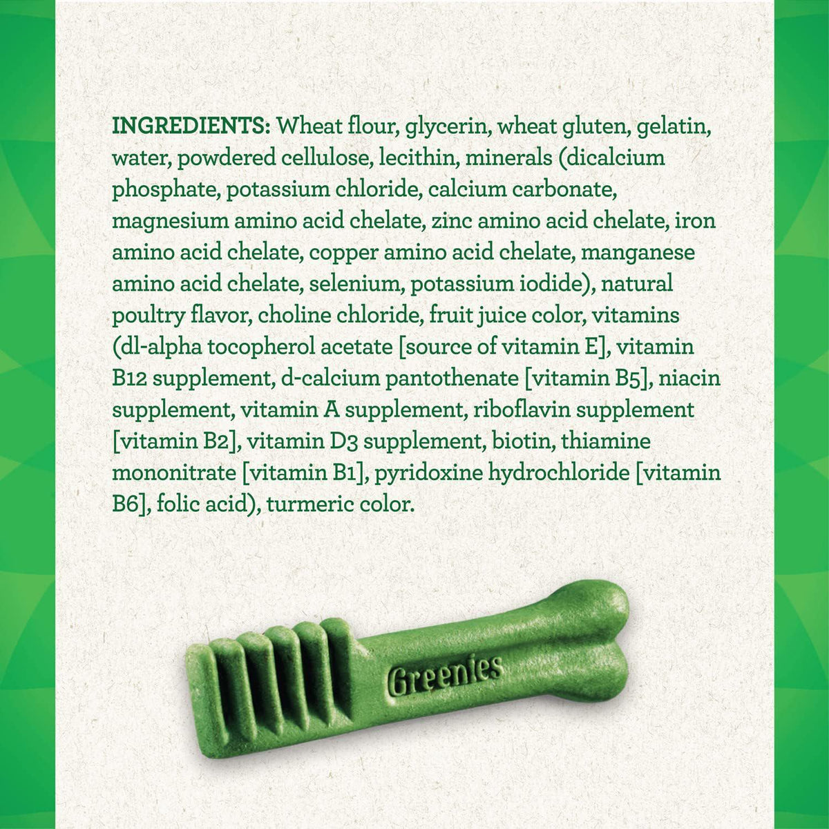 Greenies Original Petite Natural Dental Care Dog Treats, 18 Oz. Pack (30 Treats),