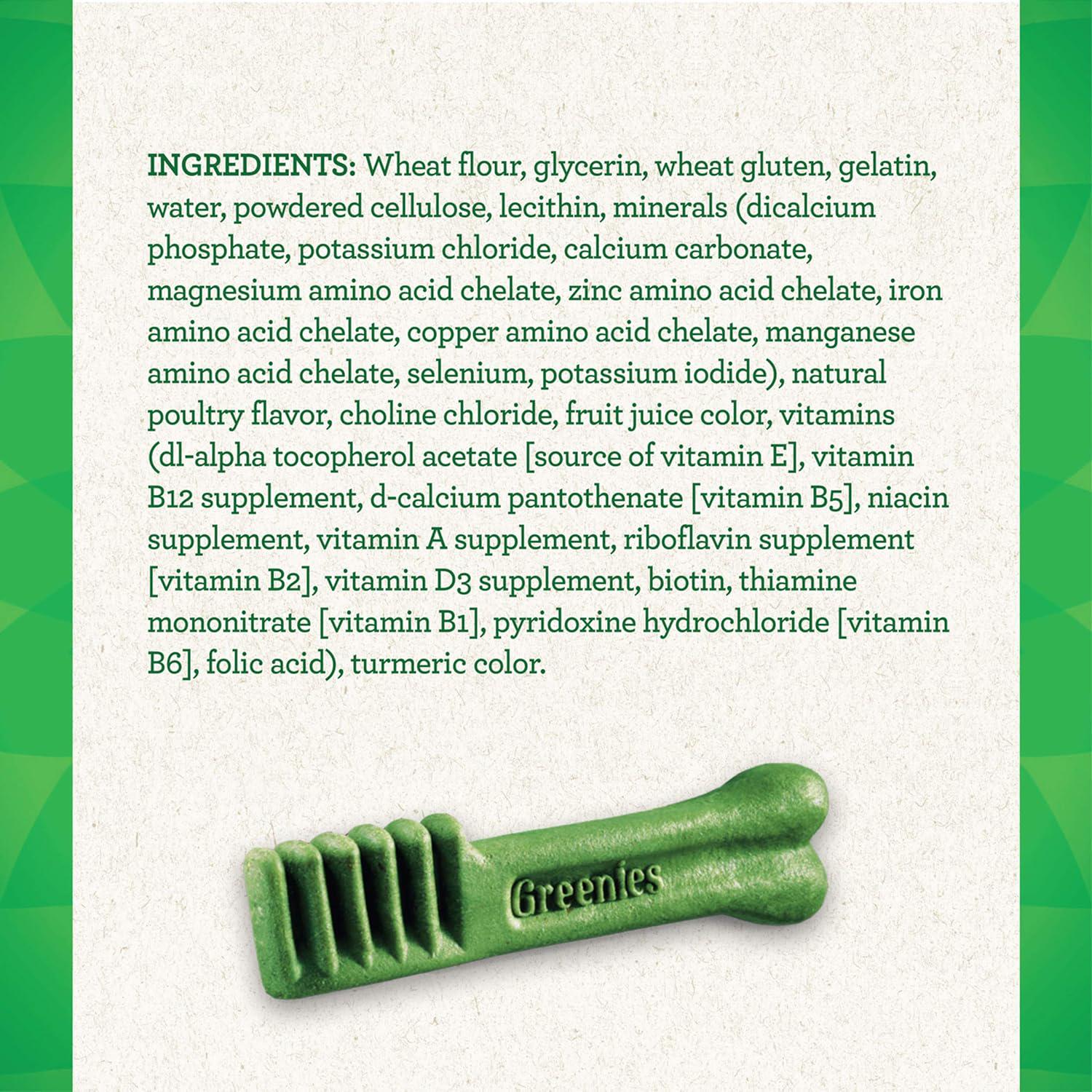 Greenies Original Teenie Natural Dental Care Dog Treats, 3 Oz. Pouch (11 Treats),