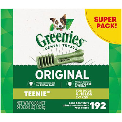 Greenies Teenie Dental Dog Treats for Small Dogs 192 Count 54 oz Value Pack