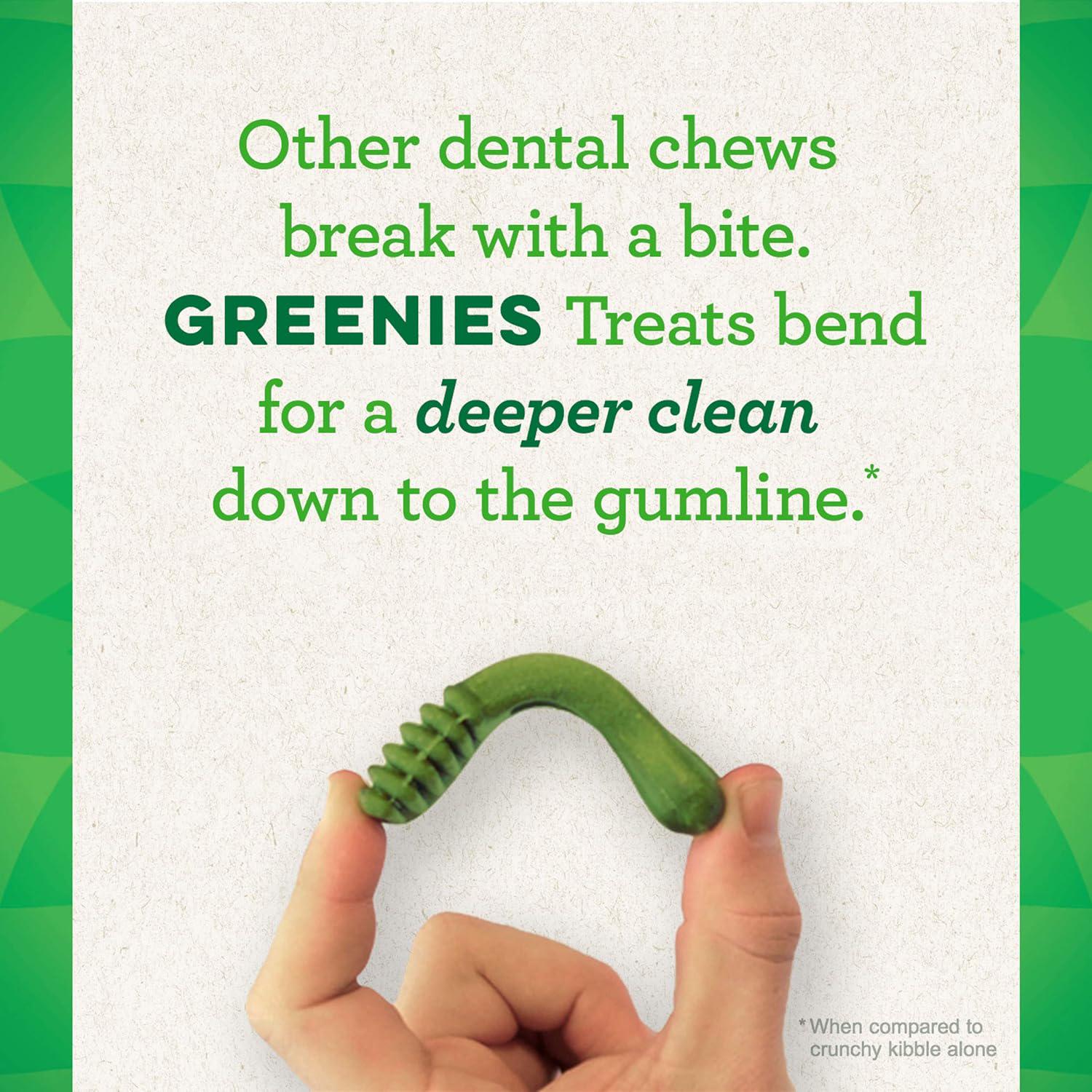 Greenies Original Teenie Natural Dental Care Dog Treats, 3 Oz. Pouch (11 Treats),