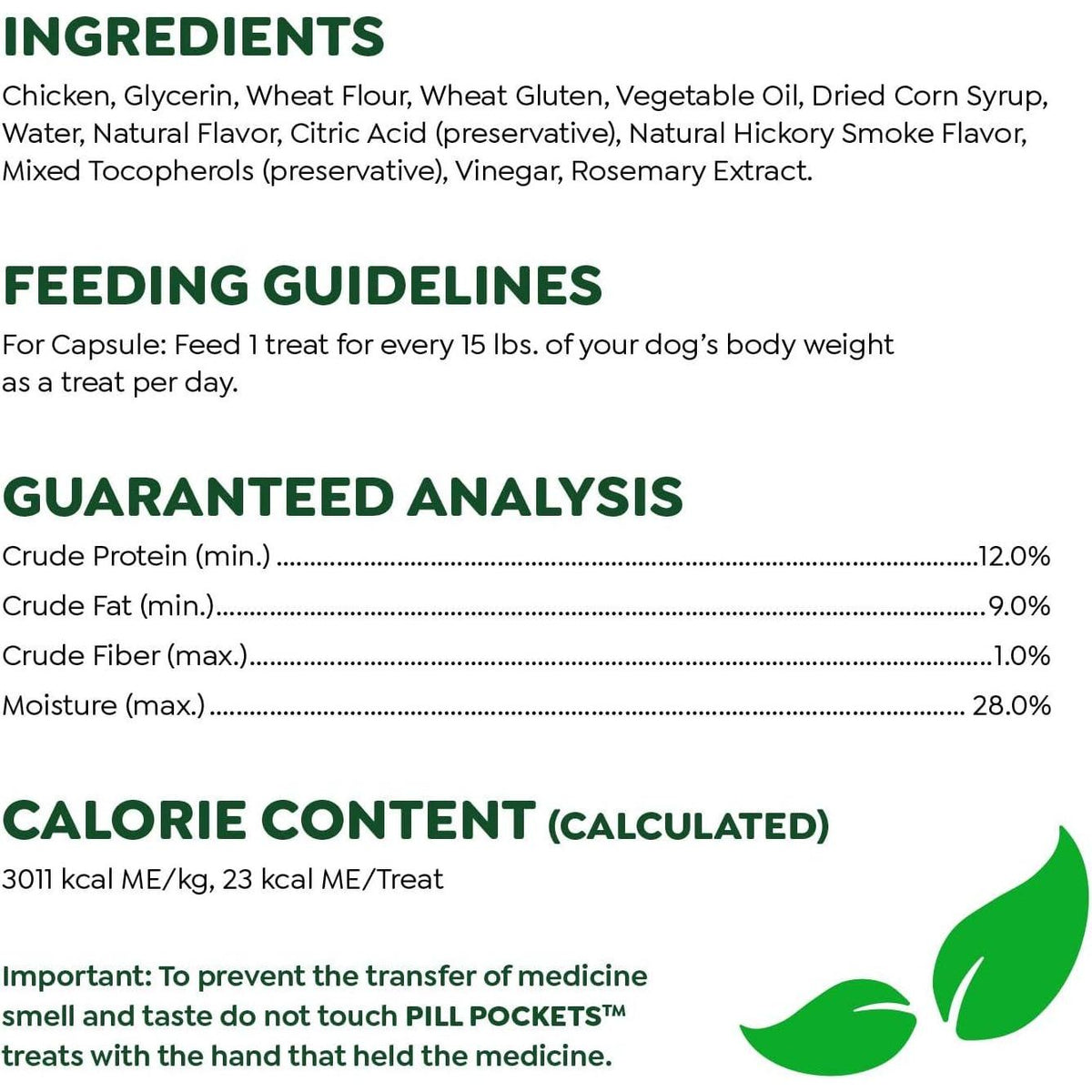 Greenies Pill Pockets For Dogs Capsule Size Natural Soft Dog Treats, Chicken Flavor, (6) 7.9 Oz. Packs (180 Treats),