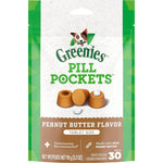 Greenies Pill Pockets For Dogs Tablet Size Natural Soft Dog Treats With Real Peanut Butter, 3.2 Oz. Pack (30 Treats),