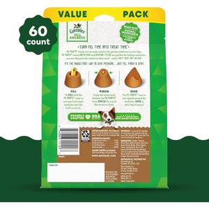 Greenies Pill Pockets Large, 60 Ct, Peanut Butter Flavor, Soft Treats for Hiding Dog Meds, Vet-Recommended