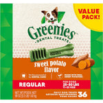 Greenies Regular Natural Dog Dental Treats, Sweet Potato Flavor, 36 Oz. Pack (36 Treats),