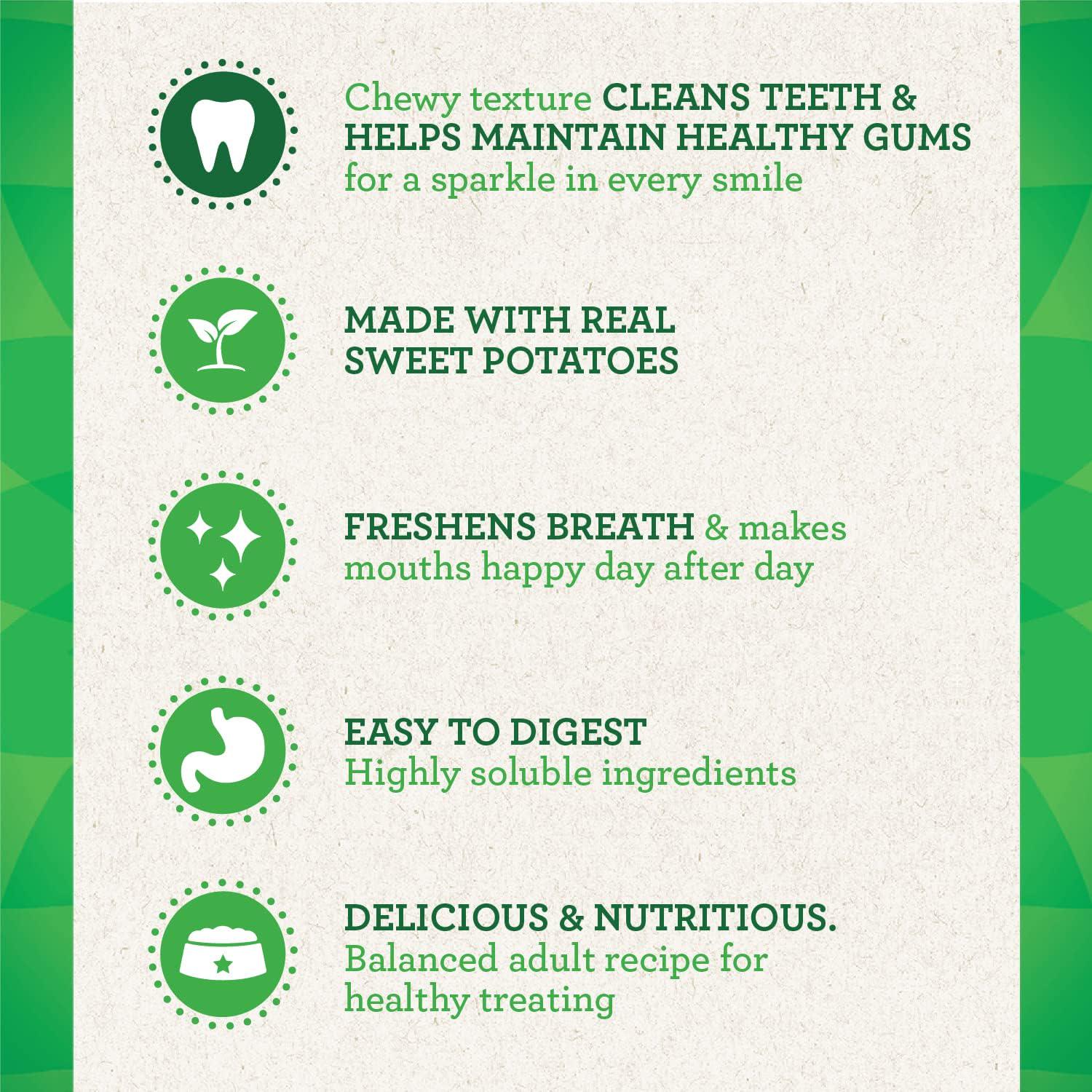 Greenies Regular Natural Dog Dental Treats, Sweet Potato Flavor, 36 Oz. Pack (36 Treats),
