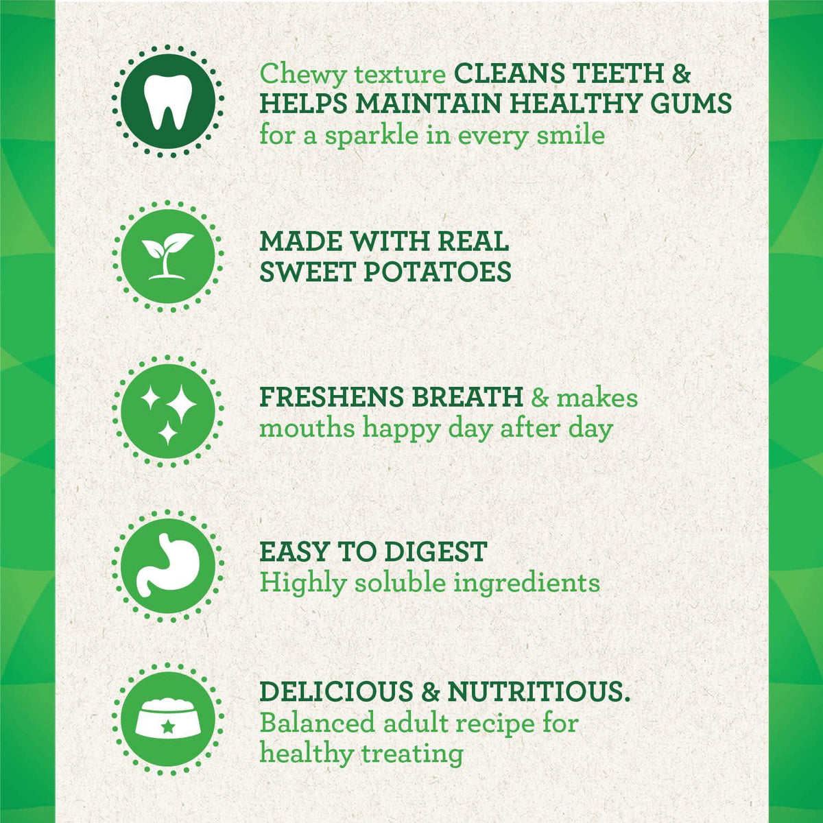 Greenies Teenie Natural Dog Dental Treats, Sweet Potato Flavor, 12 Oz. Pack (43 Treats),