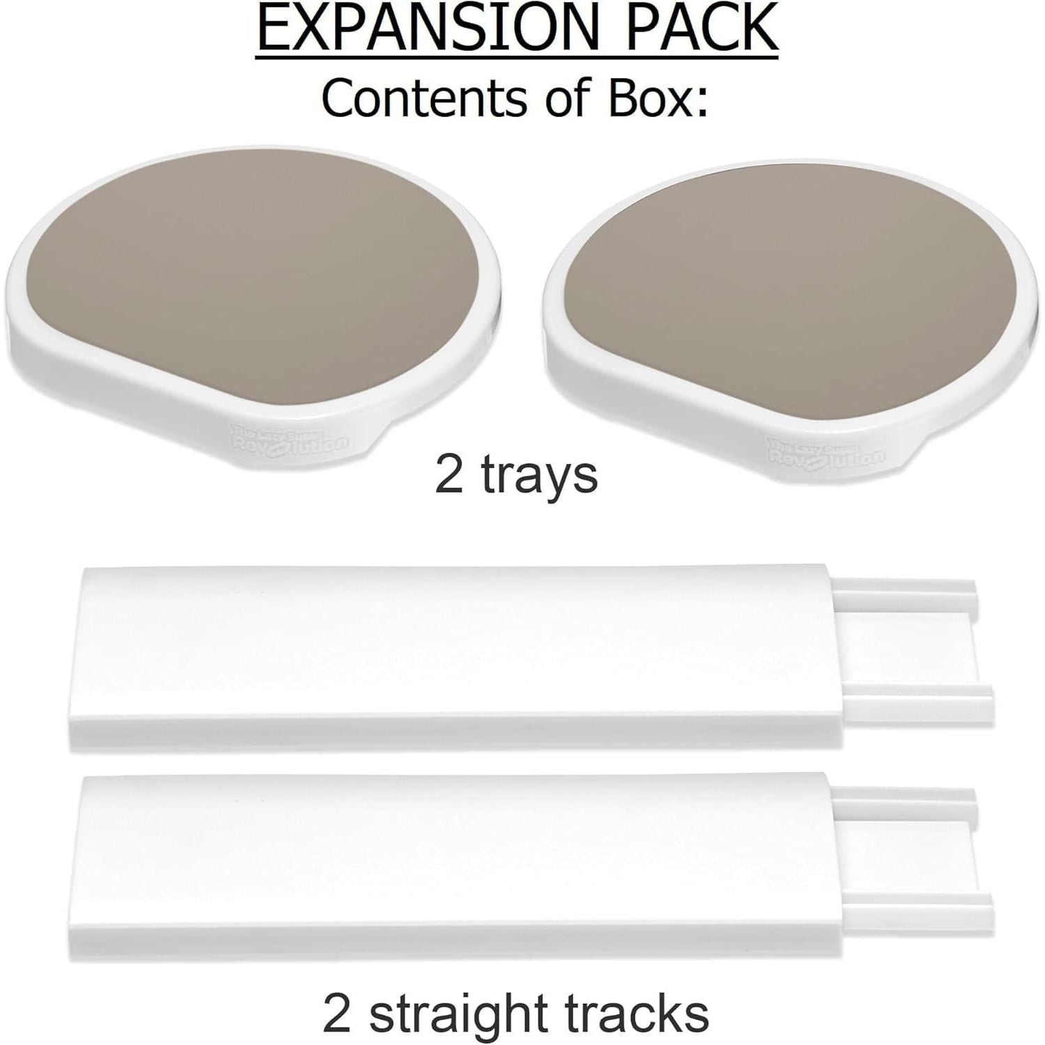 Greige - Expansion Pack - 2 Straight Tracks And 2 Trays. Does Not Work Without The Lazy Susan Revolution Full Set (Sold Separately).,860011982951
