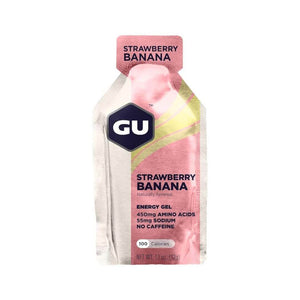 GU Strawberry Banana Energy Gel (Pack Of 8) 32g Each