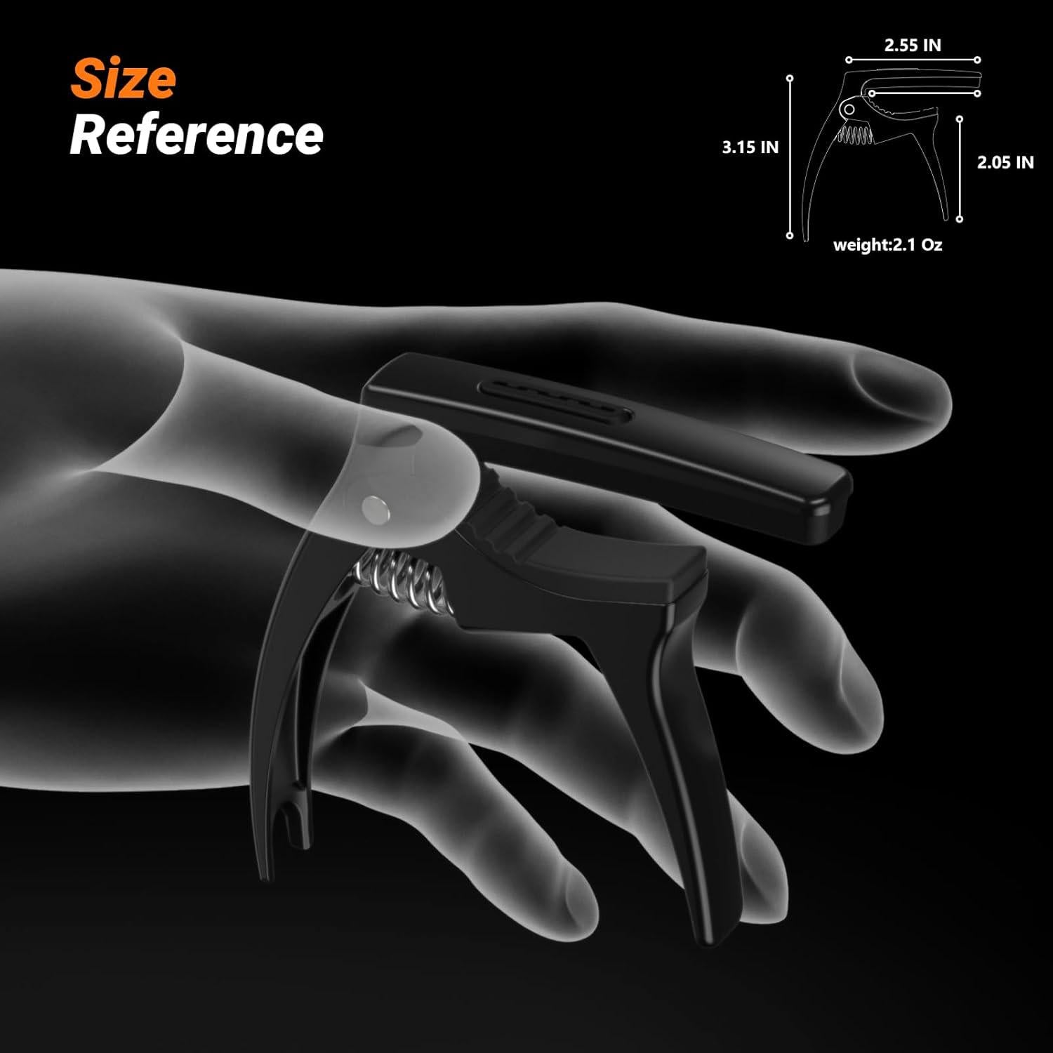 Guitar Capo,TANMUS 3in1 Zinc Metal Capo For Acoustic And Electric Guitars (with Pick Holder And 4Picks),Ukulele,Mandolin,Banjo,Guitar Accessories,