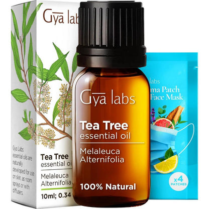 Gya Labs Gya Labs Australian Tea Tree Essential Oil For Skin - 0.34 Fl Oz - 100% Pure Natural Melaleuca Tea Tree Oil For Hair, Face, And Toenail, Piercings Scalp And Candle Making Scent